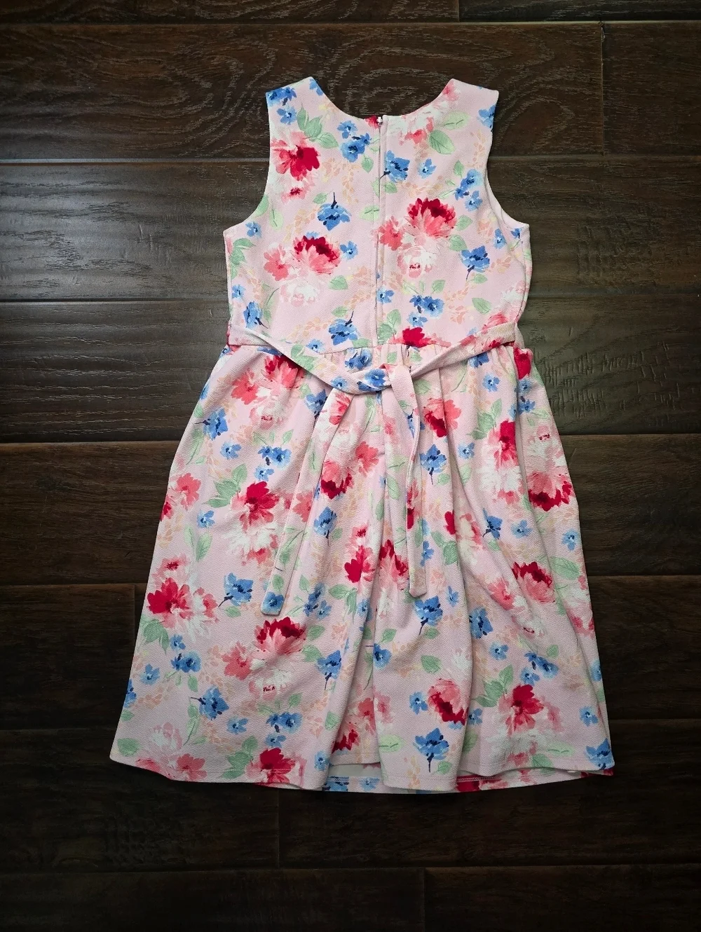 Wonder Nation Girls Pink Floral Sleeveless Special Occasion Dress Size 12